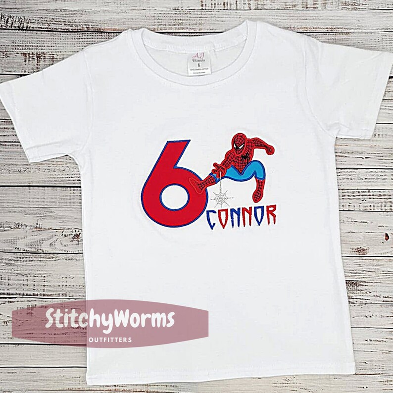 Web Man 7th Birthday Shirt, image 4