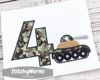 Military Tank Birthday Shirt - Custom Themed Party