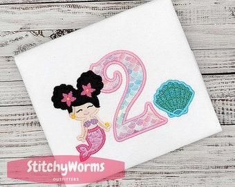 Mermaid 2nd Birthday Shirt