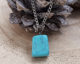 Turquoise pendant necklace - Gift for Women, Gemstone Necklace, Girlfriend gift, GemStone Pendant, Turquoise Necklace for women