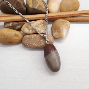 Shiva Lingam Pendant Necklace, Natural Shiva Lingam jewelry, Shiva Lingam Crystal Necklace for women, Shiva Lingam Charm, Brown Pendant