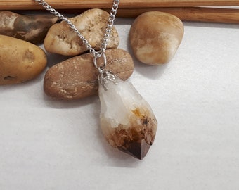 Raw Citrine Pendant Crystal Jewelry - Citrine Birthstone - Citrine Necklace for women is the best gift for women - Natural Citrine Jewelry
