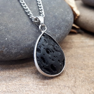 Dainty Lava Bead Lava diffuse necklace, Diffuser Necklace, Aromatherapy, Essential Oil Diffuser Necklace, Lava Necklace, Lava rock diffuser