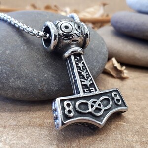 Viking gifts for him / Viking gifts for husband / Vikings gift for boyfriend / Thor&#39;s Hammer, Mjolnir Pendant - Thor Hammer Necklace for her