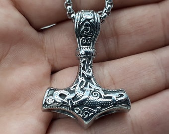 Thor hammer pendant - Viking jewelry. Thors hammer necklace - Thor hammer necklace for men - dainty Thor hammer necklace - Hammer of Thor