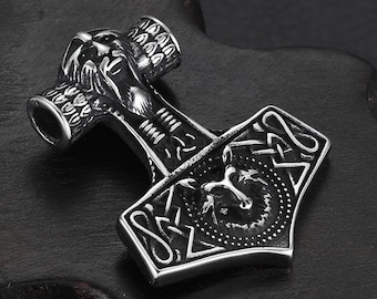 Thor hammer necklace for men. Thor&#39;s Hammer, Mjolnir Pendant. Viking gift - Handmade Silver Viking Jewelry, Viking Pendant • Norse Jewelry