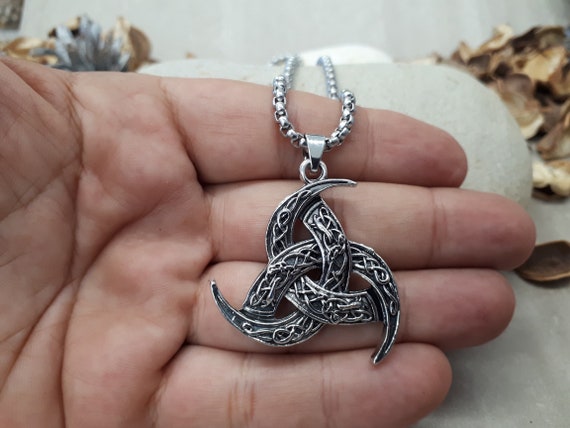 Sterling Silver Celtic Knot Triskele Triskelion Pendant for men women  Jewelry