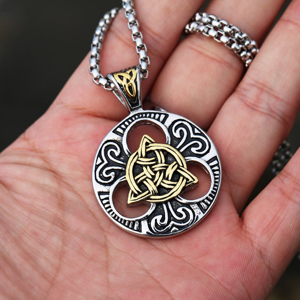 Celtic Trinity Knot Pendant Necklace, Celtic Jewelry, Celtic Trinity Pendant, Irish Knot, Trinity Knots Charm, Trinity Necklace for Women