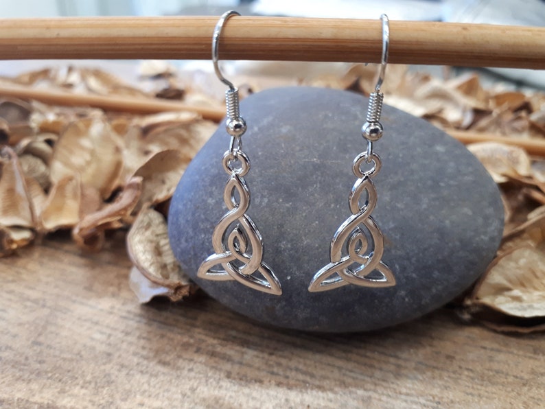 Trinity Knot Earrings. Irish Studs Sterling Silver Trinity Earrings ...