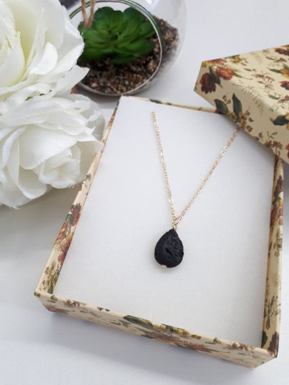 Lava Stone Essential Oil Diffuser Chakra Necklace