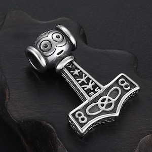 Thor&#39;s Hammer, Mjolnir Pendant - Thor Hammer Necklace, Viking gift for him, Handmade Silver Viking Jewelry, Viking Pendant • Norse Jewelry