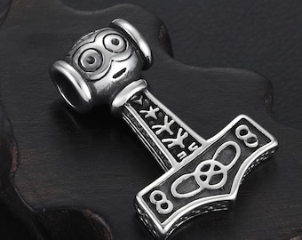 Thors Hammer, Mjölnir Anhänger - Thorshammer Halskette, Wikinger Geschenk für Ihn, handgemachter Wikinger Schmuck • Nordischer Schmuck
