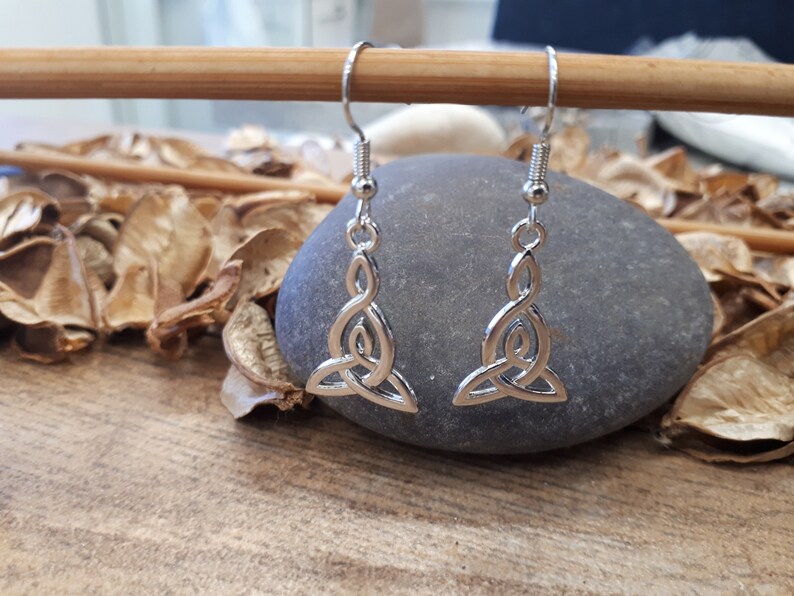 Trinity Knot Earrings. Irish Studs Sterling Silver Trinity Earrings ...