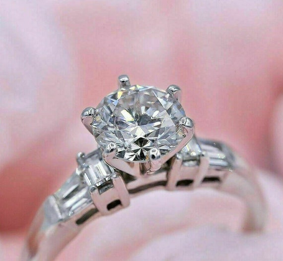 Beautiful Baguette Diamond Ring Design 1.5ct Brilliant Cut - Etsy