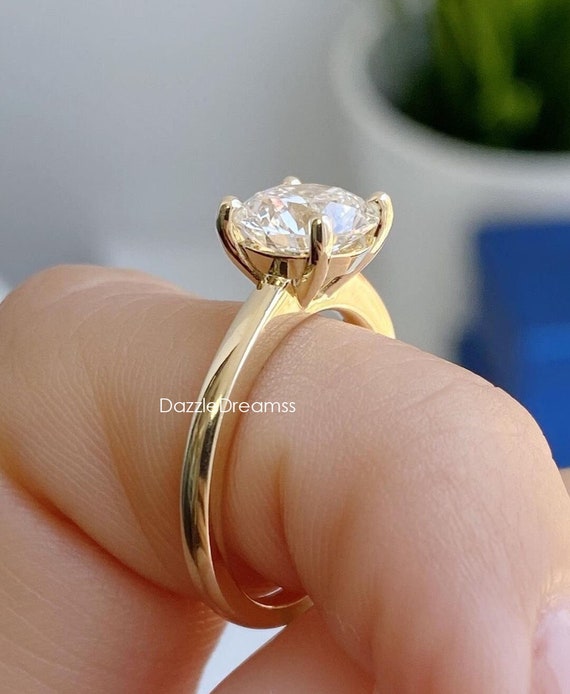 Anello Donna Fidanzamento oro giallo diamante 0.50 carati