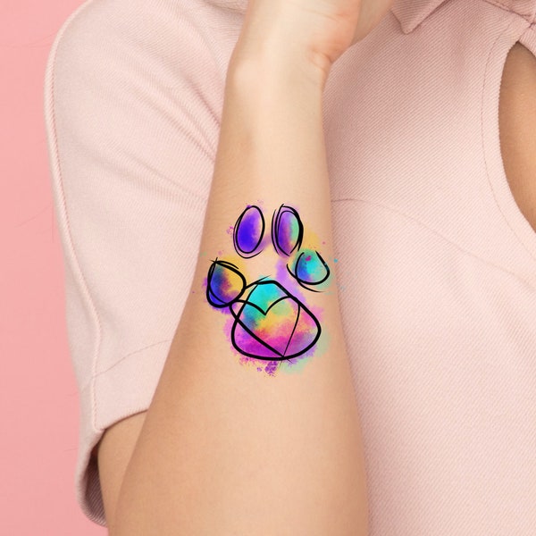 Dog Temporary Tattoo Etsy