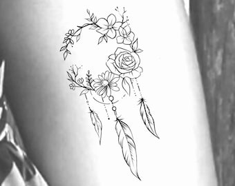 pics Bohemian Mandala Dream Catcher Tattoo dreamcatcher tattoo etsy