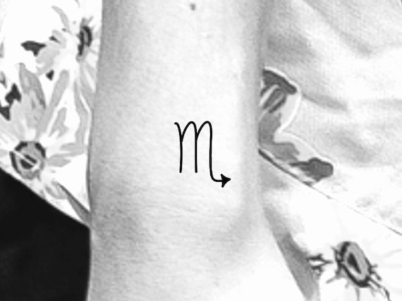 Scorpio Zodiac Symbol Temporary Tattoo