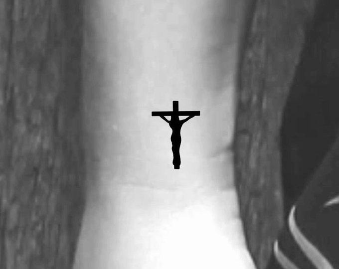 Cross Jesus Crucifix Temporary Tattoo