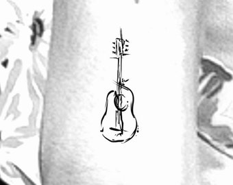 Sketchy Guitar Temporary Tattoo / Music Tattoo / Small Guitar - Etsy UK Sketchy Guitar Temporary Tattoo / Music Tattoo / Small Guitar - Etsy UK