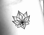 Lotus Temporary Tattoo