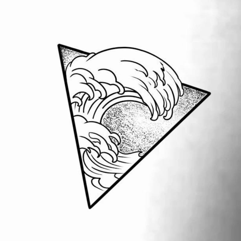 Wave Temporary Tattoo - Etsy