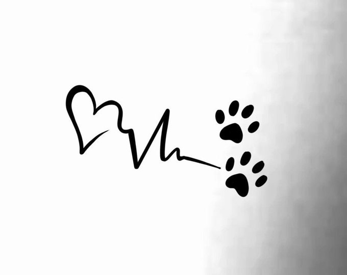 Love Hope Paw Print Temporary Tattoo