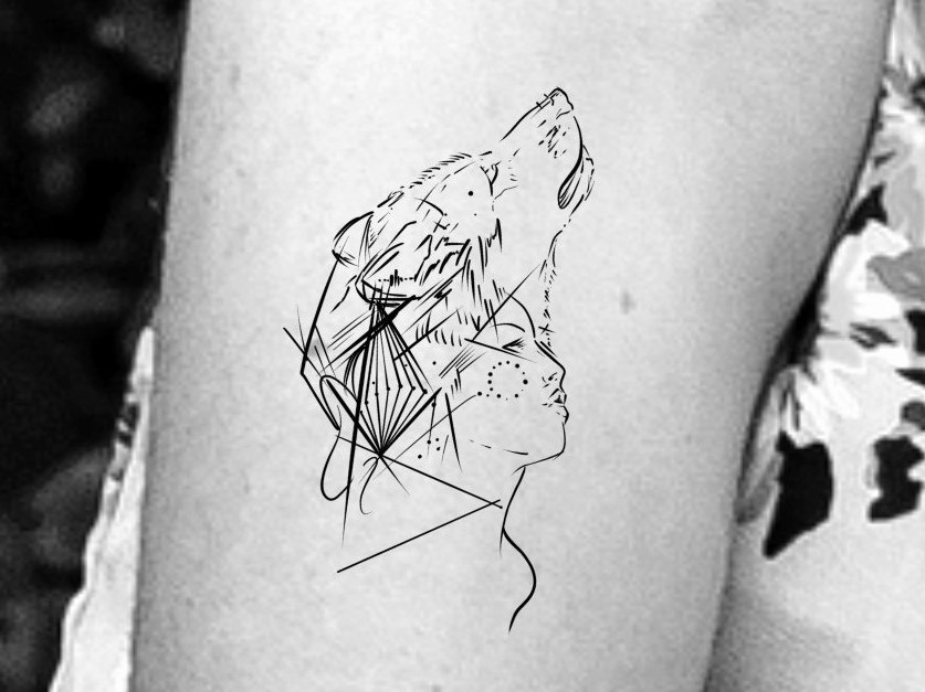 Top 95+ about wolf girl tattoo super hot - in.daotaonec