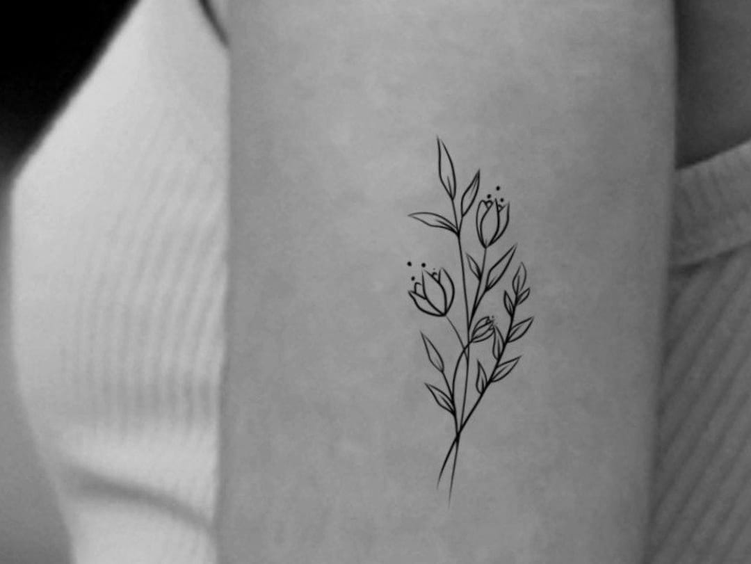 Wildflower Temporary Tattoo / Floral Tattoo / Small Tattoo / - Etsy Israel