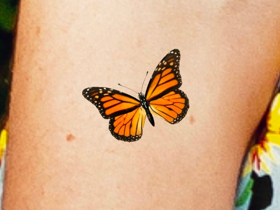 Monarch Butterfly Temporary Tattoo
