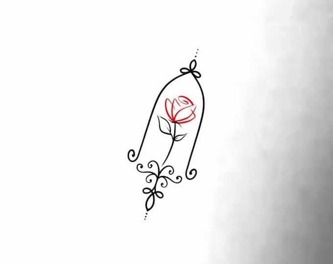 Beauty Rose Temporary Tattoo