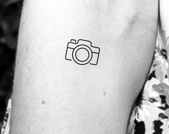 Buy Small Camera Outline Temporary Tattoo  Camera Tattoo  Tiny Online in  India  Etsy