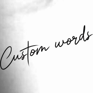 Custom Words Handwriting Temporary Tattoo