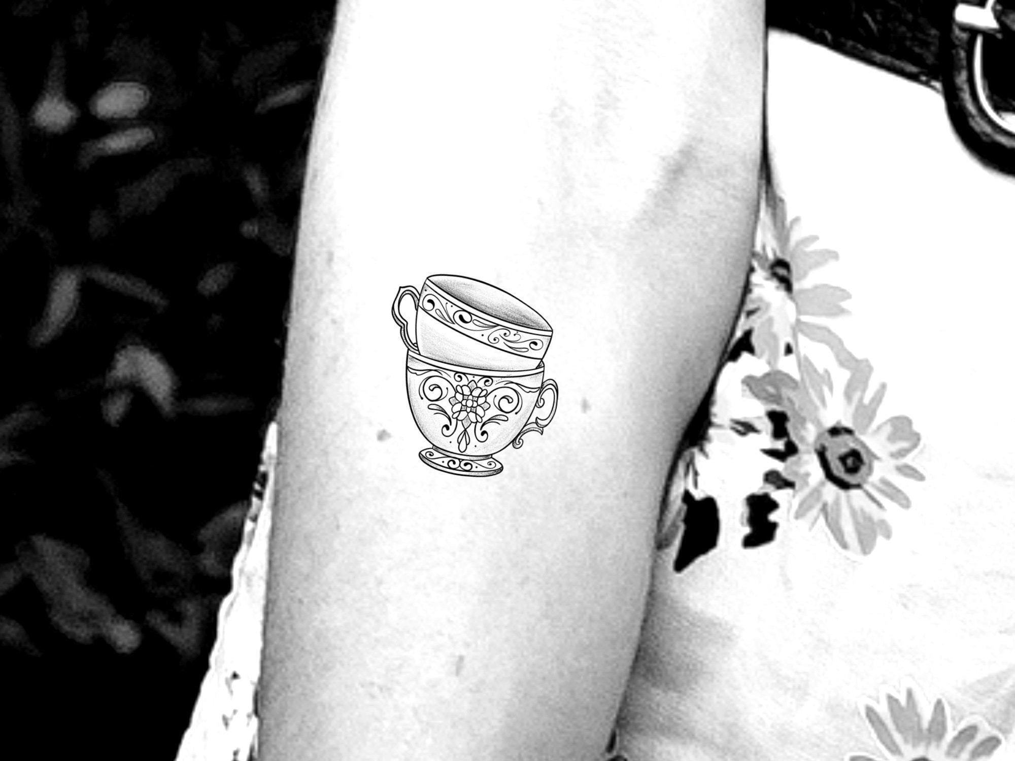 Tea Cups Temporary Tattoo - Etsy