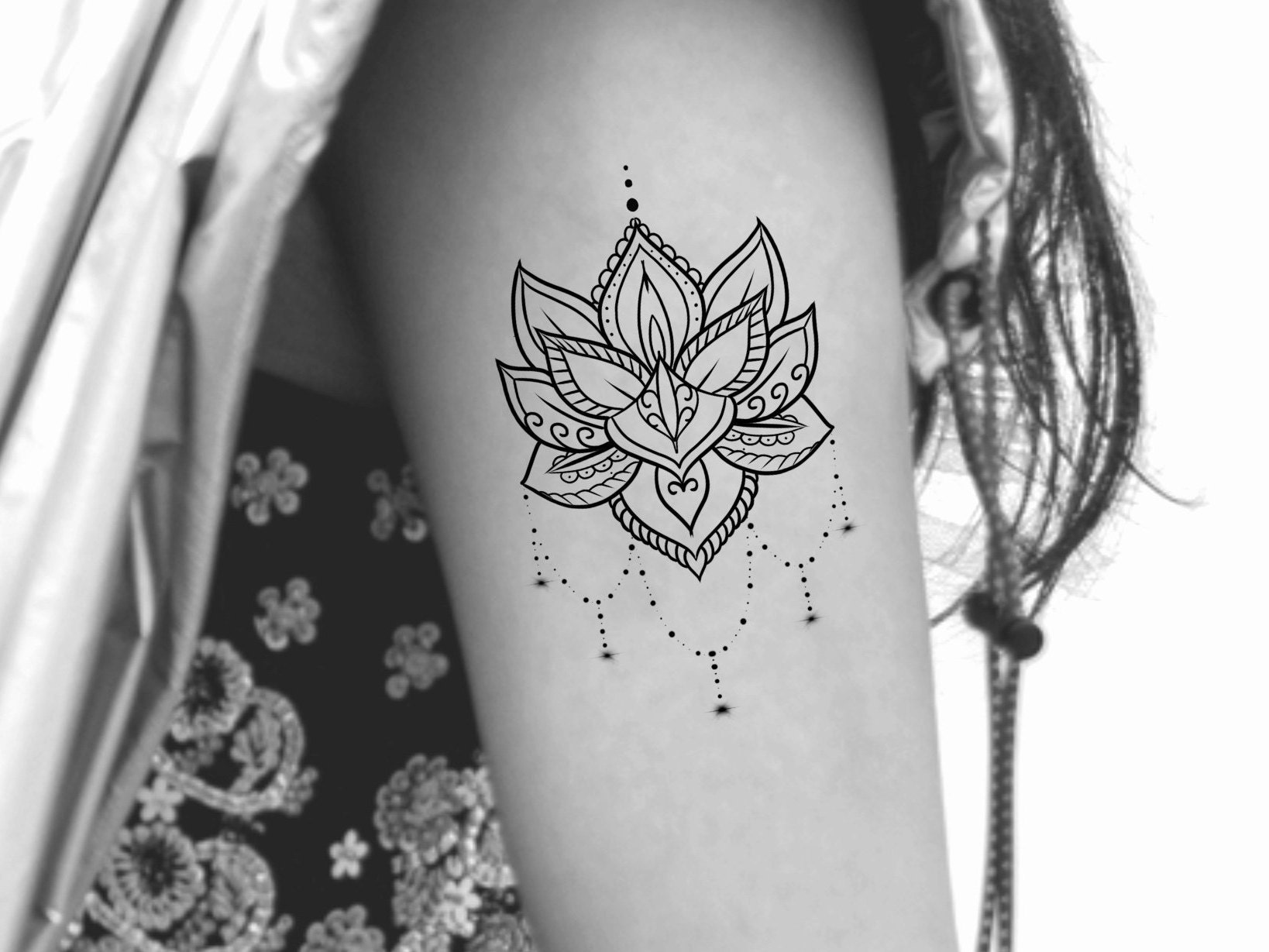 Mandala Lotus Temporary Tattoo / Flower Tattoo / Floral Tattoo - Etsy Canada Mandala Lotus Temporary Tattoo / Flower Tattoo / Floral Tattoo - Etsy Canada