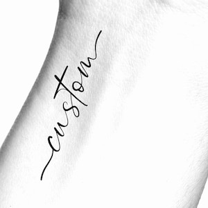 Custom Name Temporary Tattoo / custom words tattoo