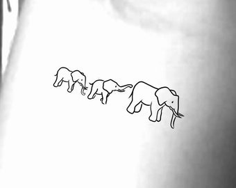 Elephant Tattoo Etsy