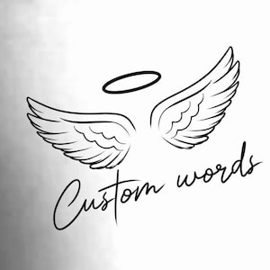 Custom Angel Wings Temporary Tattoo