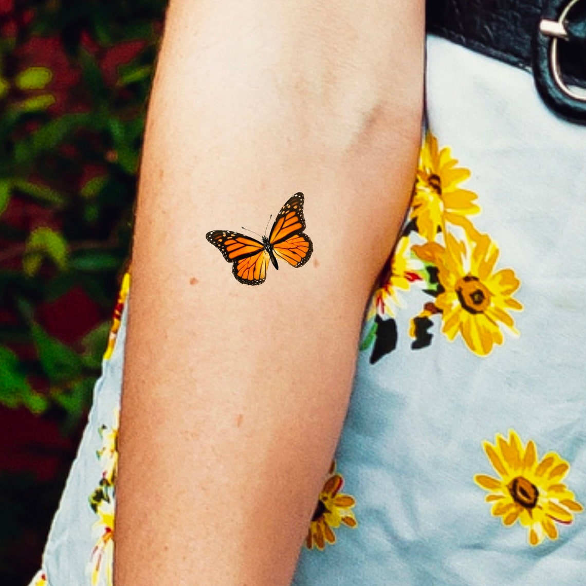 Monarch Butterfly Temporary Tattoo Etsy