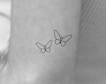 Butterfly Temporary Tattoo / butterfly outline tattoo / small tattoo