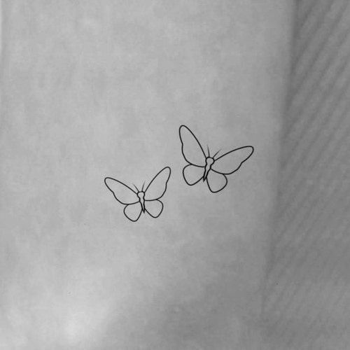Butterfly Temporary Tattoo / Butterfly Outline Tattoo / Small - Etsy