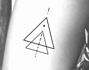 Triangle Geometric Temporary Tattoo