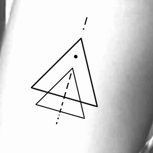 Triangle Geometric Temporary Tattoo