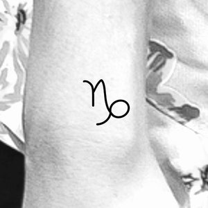 Capricorn Zodiac Symbol Temporary Tattoo