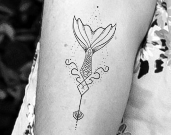 Mermaid Tail Temporary Tattoo