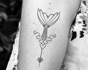 Mermaid Tail Temporary Tattoo