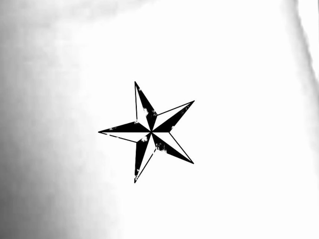 Nautical Star Temporary Tattoo - Etsy, image size:1080x809