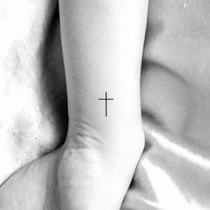 Small Cross Temporary Tattoo / tiny cross