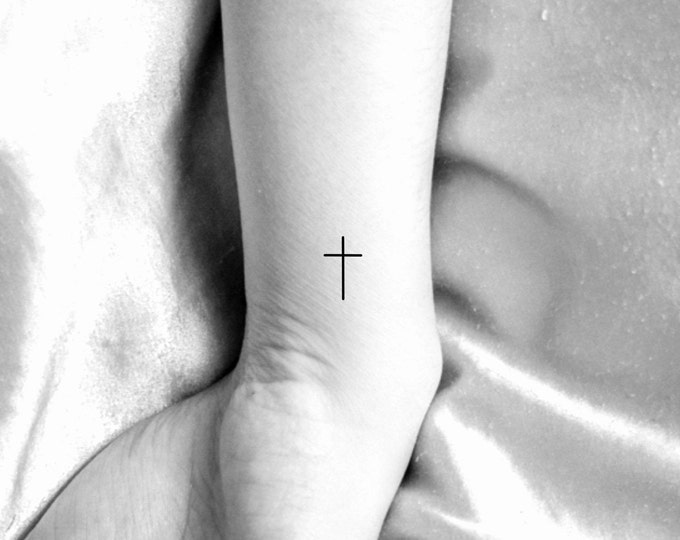 Small Cross Temporary Tattoo / tiny cross