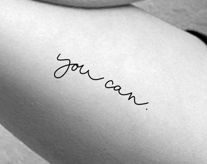 You Can Handwriting Temporary Tattoo